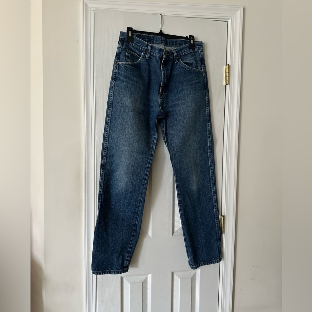 Mens Wrangler Regular Fit Blue Jeans 32x32